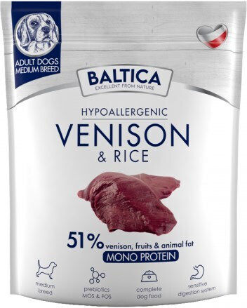 Baltica 1kg Ξηρά Τροφή Σκύλων Μεσαίων Φυλών με Ρύζι