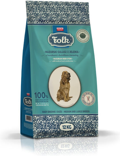Dog Food 12kg Ξηρά Τροφή Σκύλων Μεσαίων & Μεγαλόσωμων Φυλών χωρίς Σιτηρά με Ελάφι