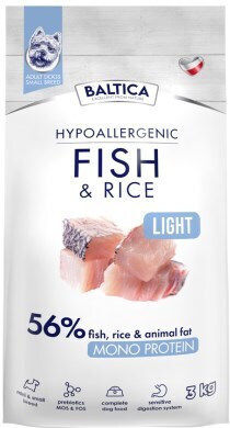 Baltica 3kg Ξηρά Τροφή Διαίτης για Ενήλικους Στειρωμένους Σκύλους Μικρόσωμων Φυλών με Ψάρια και Ρύζι