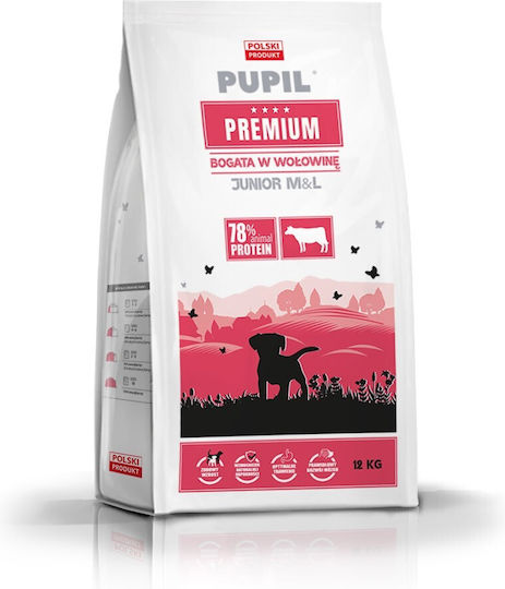 Dog Food 12kg Ξηρά Τροφή για Κουτάβια Μεσαίων & Μεγαλόσωμων Φυλών με Βοδινό