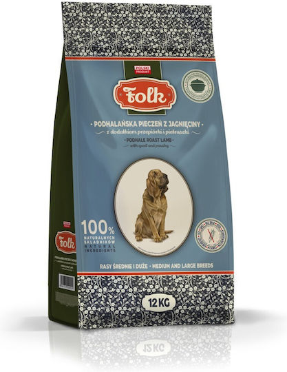 Dog Food 12kg Ξηρά Τροφή Σκύλων Μεσαίων & Μεγαλόσωμων Φυλών χωρίς Σιτηρά με Αρνί και Ορτύκι
