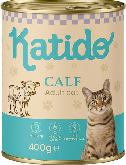 Υγρή Τροφή για Γάτες με Κουνέλι και Μοσχάρι χωρίς Σιτηρά 400gr DLKKTIKAM0004