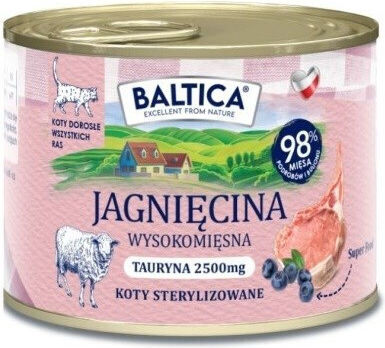 Baltica Υγρή Τροφή για Ενήλικες Γάτες με Αρνί χωρίς Σιτηρά 185gr