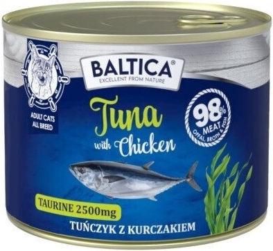 Baltica Υγρή Τροφή για Γάτες με Τόνο, Κοτόπουλο και Ψάρια χωρίς Σιτηρά 185gr