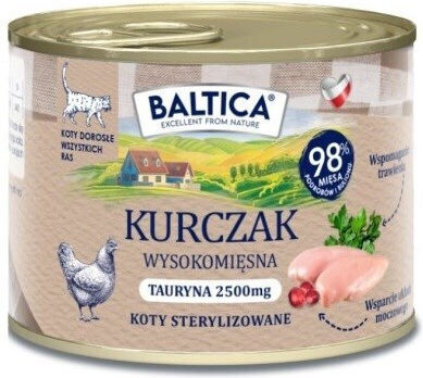 Baltica Υγρή Τροφή για Ενήλικες Γάτες με Κοτόπουλο χωρίς Σιτηρά 185gr