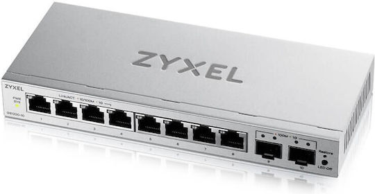 Zyxel GS1200-10V3-EU0101F Managed L2 Switch με 8 Θύρες Gigabit (1Gbps) Ethernet
