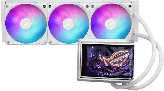 Asus ROG Ryuo IV 360 ARGB Υδρόψυξη Επεξεργαστή Τριπλού Ανεμιστήρα 120mm για Socket AM4/AM5/1700/1200/115x Λευκή