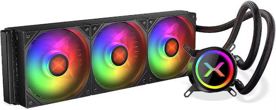 Krux HydroX 360 ARGB Υδρόψυξη Επεξεργαστή Τριπλού Ανεμιστήρα 120mm για Socket AM4/AM5/1700/1200/115x