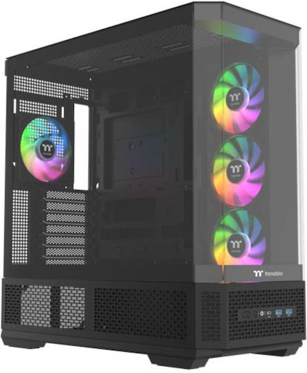 Thermaltake View 370 TG ARGB Gaming Midi Tower Κουτί Υπολογιστή με Πλαϊνό Παράθυρο Μαύρο