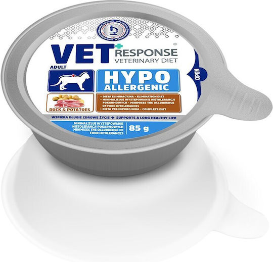 Vet Response Υγρή Τροφή για Γάτες σε Ταψάκι με Πάπια χωρίς Σιτηρά & Γλουτένη 85gr VETVREKSK0014