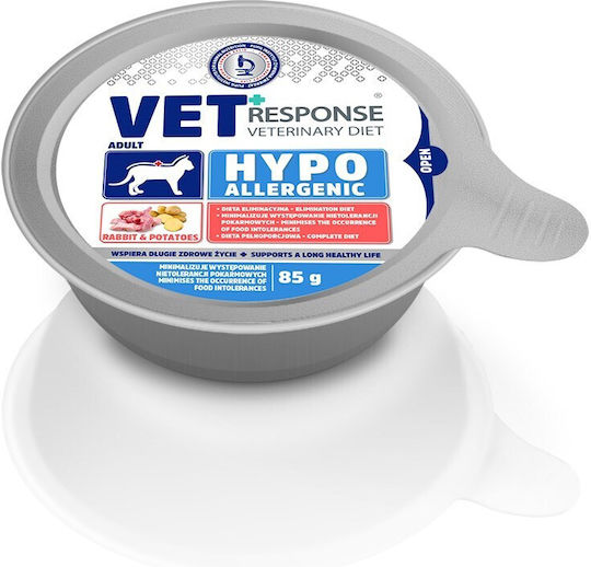 Vet Response Υγρή Τροφή για Γάτες σε Ταψάκι με Κουνέλι χωρίς Σιτηρά 85gr VETVREKSK0015