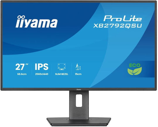 Iiyama ProLite XB2792QSU-B1 IPS Monitor 27" QHD 2560x1440 με Χρόνο Απόκρισης 3ms GTG