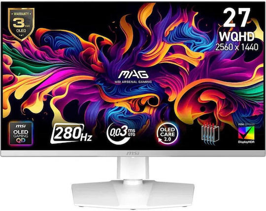 MSI 272QPWDE OLED HDR Gaming Monitor 26.5" QHD 2560x1440 280Hz με Χρόνο Απόκρισης 0.03ms GTG