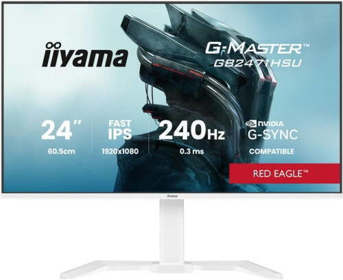 Iiyama G-MASTER GB2471HSU-W1 IPS HDR Gaming Monitor 23.8" FHD 1920x1080 240Hz