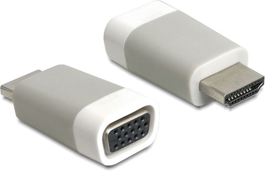 DeLock Μετατροπέας HDMI male σε VGA female Λευκό 1τμχ 65472