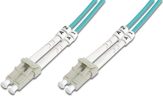 Digitus Καλώδιο Οπτικής Ίνας LC-LC 10m Τιρκουάζ 1τμχ DK-2533-10/3