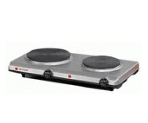 Eltac Επιτραπέζια Εστία Εμαγιέ Διπλή Inox