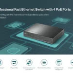 TP-LINK TL-SF1008LP v2 Unmanaged L2 PoE Switch με 8 Θύρες Ethernet
