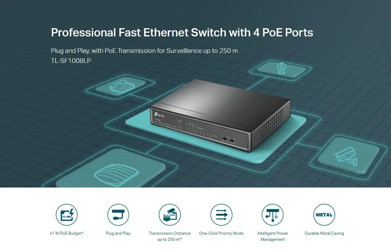 20230214165845_04a11ea3 TP-LINK TL-SF1008LP v2 Unmanaged L2 PoE Switch με 8 Θύρες Ethernet - Image 1