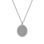 Papoulidis Jewellery Κολιέ Κωνσταντινάτο Φυλαχτό από Ασήμι με Ζιργκόν KT-K405