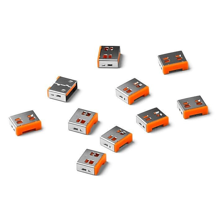 Κλειδαριά Θυρών Smartkeeper Basic "usb-a Port" Blocker Orange 10 Pcs