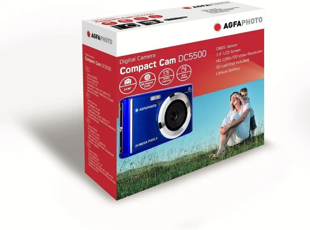 20250219121242_8a5d703f AgfaPhoto DC5500 Compact Φωτογραφική Μηχανή 24MP Μπλε - Image 1