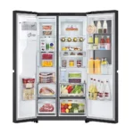 LG Ψυγείο Ντουλάπα 628lt NoFrost Υ179xΠ91.3xΒ73.5εκ. Μαύρο GSXE91EVAD