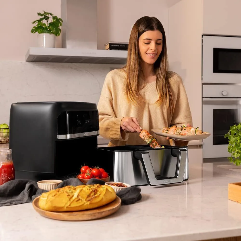 20250402165718_f395ab4f Cecotec Cec-100149 Air Fryer με Διπλό Αποσπώμενο Κάδο 9lt Ασημί - Image 1