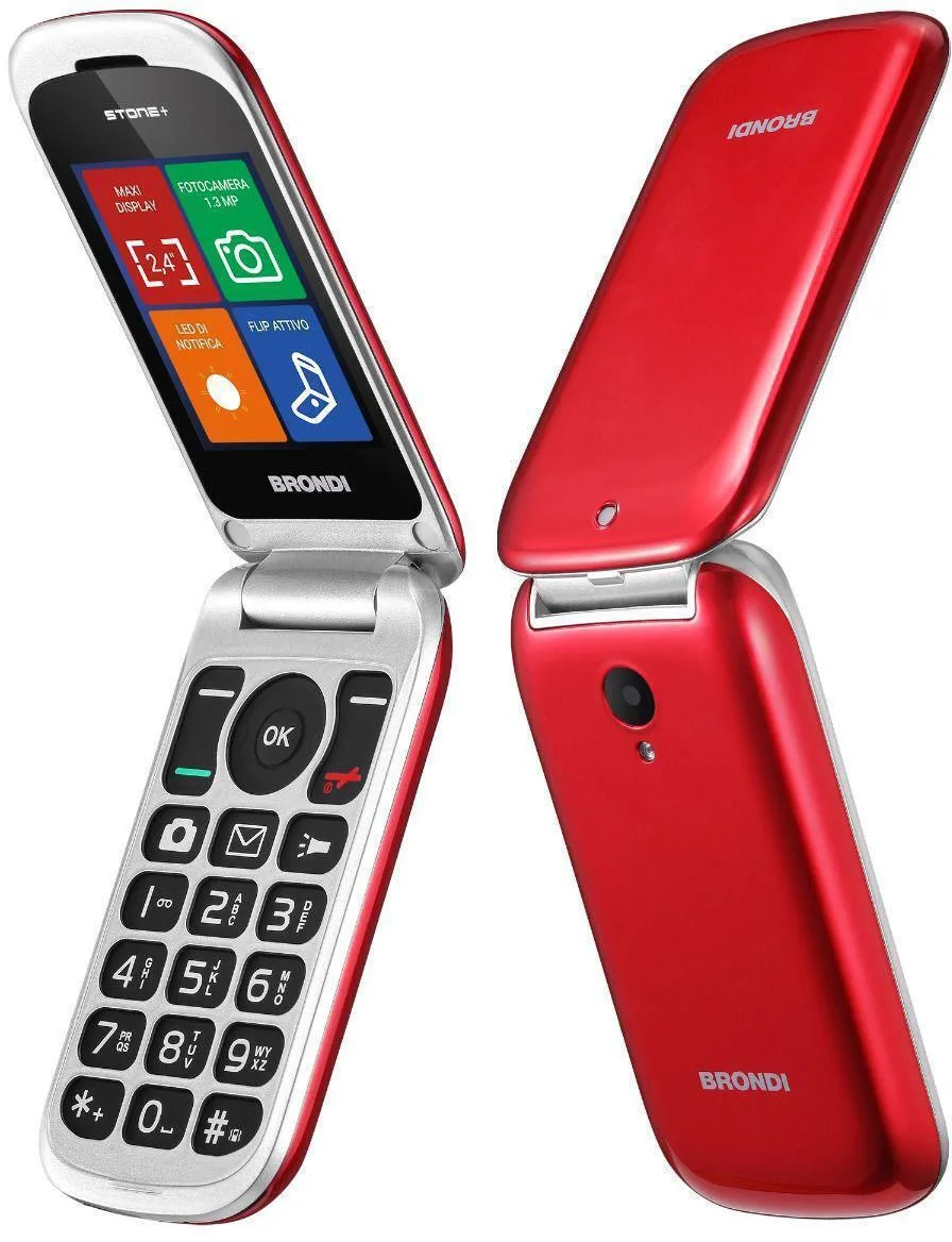 20251105132910_brondi_stone_dual_sim_kinito_me_megala_koumpia_kokkino Brondi Stone+ Dual SIM Κινητό με Μεγάλα Κουμπιά Κόκκινο - Image 1
