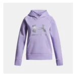Under Armour Fleece Παιδικό Φούτερ με Κουκούλα και Τσέπες Μωβ Rival 6004118-538