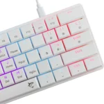 White Shark GK-006211 Nagamaki Gaming Μηχανικό Πληκτρολόγιο 60% με Custom Red διακόπτες και RGB φωτισμό (Αγγλικό US) Λευκό