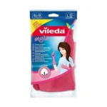 Vileda Ζεύγος Γαντιών Καθαριότητας Universal Πλαστικά Medium 166565 Ροζ