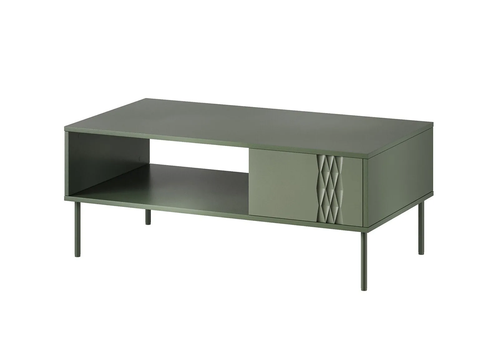 20260220135900_orthogonio_trapezaki_saloniou_tresse_xylino_matte_green_400089_m110xp60xy40ek Ορθογώνιο Τραπεζάκι Σαλονιού Tresse Ξύλινο Matte Green 400089 Μ110xΠ60xΥ40εκ. - Image 1