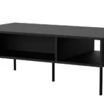 Ορθογώνιο Τραπεζάκι Σαλονιού Palazzo Ξύλινο Matte Black 400029 Μ110xΠ60xΥ40εκ.