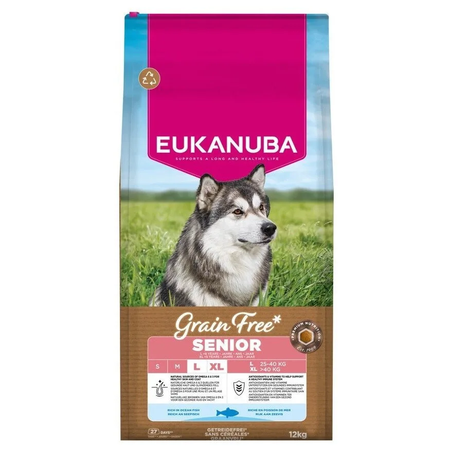 20260227134513_eukanuba_12kg_xira_trofi_choris_sitira_gia_ilikiomenous_skylous_megalosomon_fylon_me_psaria Eukanuba 12kg Ξηρά Τροφή χωρίς Σιτηρά για Ηλικιωμένους Σκύλους Μεγαλόσωμων Φυλών με Ψάρια - Image 1