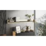 Ράφι Τοίχου Oak-black 150x18x16.5εκ. 473535
