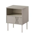 Κομοδίνα Tresse Ξύλινα Μπεζ 2τμχ 44x40x53cm