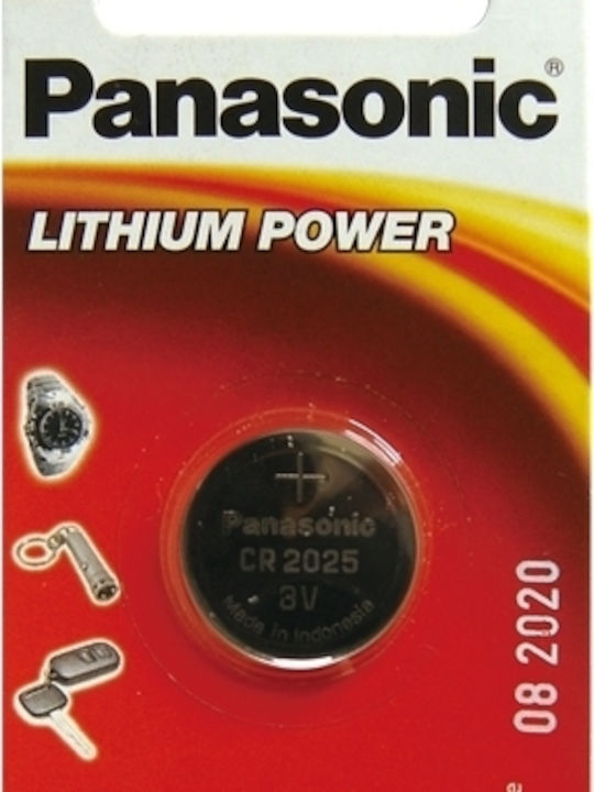 Panasonic Lithium Power Μπαταρία Ρολογιών CR2025 3V 1τμχ