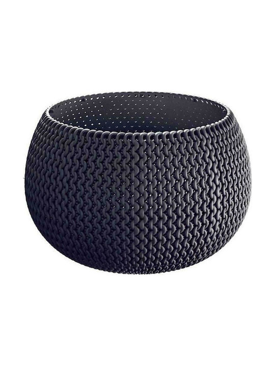 Prosperplast Splofy Bowl Γλάστρα Πλαστική Ανθρακί 37x37x21.8εκ. DKSP370-S433