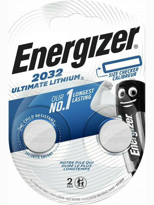 Energizer Ultimate Lithium Μπαταρίες Ρολογιών CR2032 3V 2τμχ
