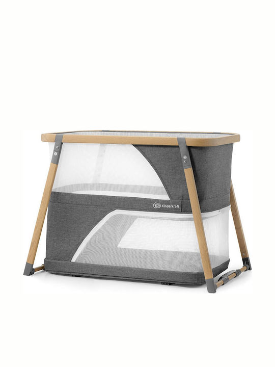 Kinderkraft Sofi 4 in 1 Παρκοκρέβατο 2 Επιπέδων με Στρώμα Γκρι 107x63cm KKLSOFIGRY0000