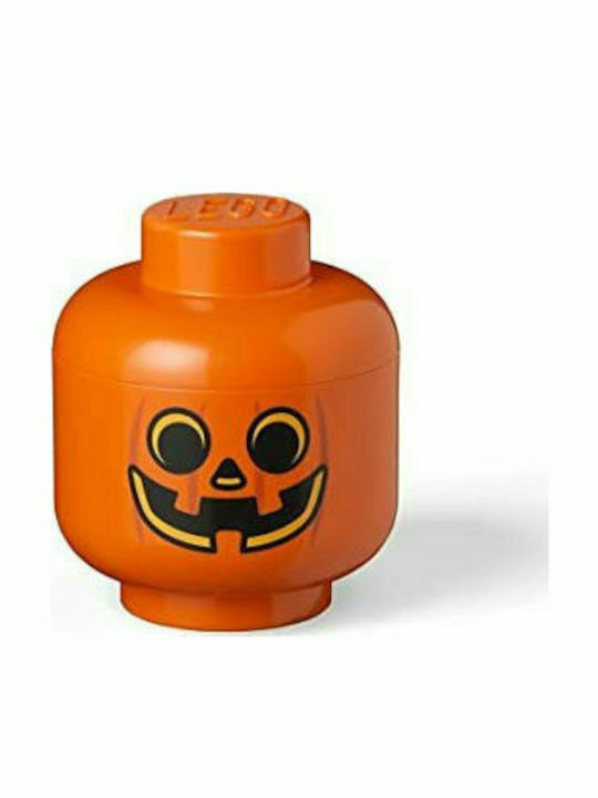 Room Copenhagen Παιδικό Κουτί Αποθήκευσης από Πλαστικό Lego Pumpkin Πορτοκαλί 16x16x19cm 40311729