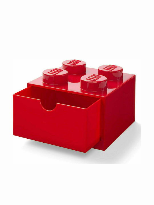 LEGO Παιδικό Κουτί Αποθήκευσης από Πλαστικό 4 Knobs Κόκκινο 40201730