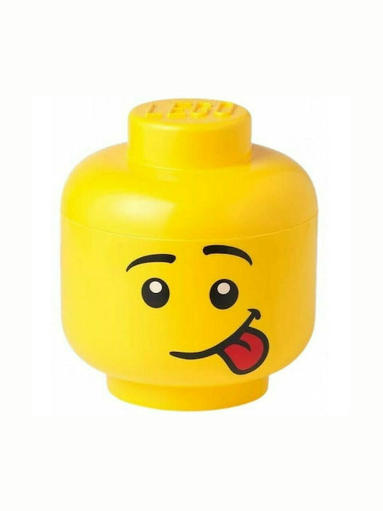 LEGO Παιδικό Κουτί Αποθήκευσης από Πλαστικό Head Κίτρινο 16x16x18cm 40311726