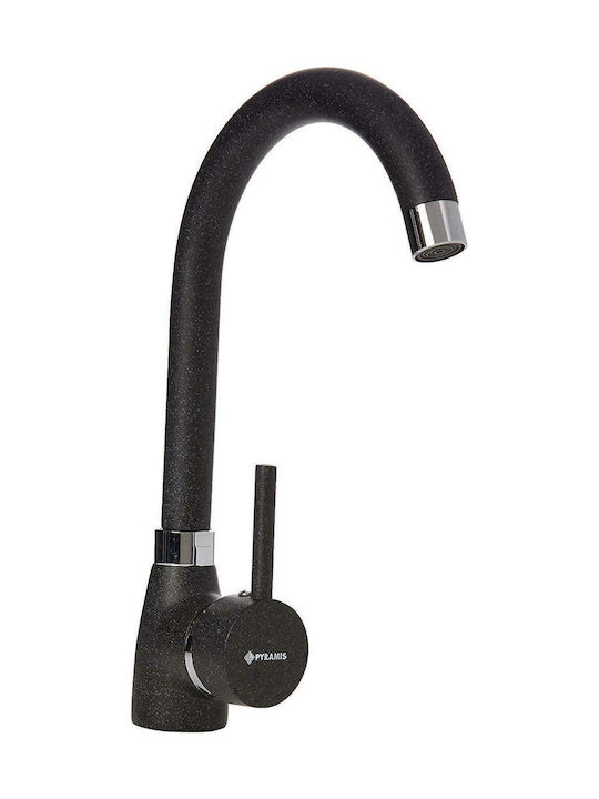 Pyramis Bello 090911938 Μπαταρία Κουζίνας Πάγκου Μαύρη