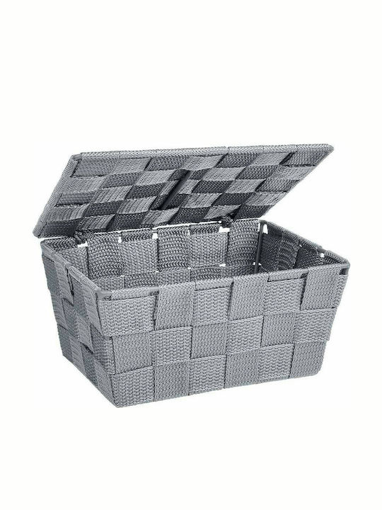 Wenko Adria Πλαστικό Κουτί Αποθήκευσης με Καπάκι Γκρι 19x14x10cm 22793100