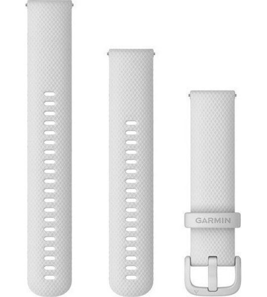 Garmin Λουράκι Σιλικόνης Λευκό (Forerunner 55/245/645 / Vivoactive 3/5/HR / Venu Sq 2) 010-13021-01