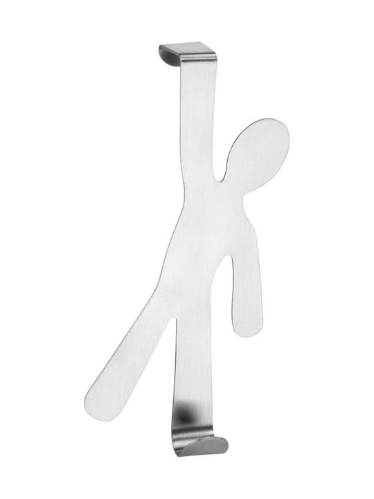 Wenko Κρεμάστρα Πόρτας Boy Ανοξείδωτη Μονής Θέσης Ασημί 446814121 8x2.5x15εκ.