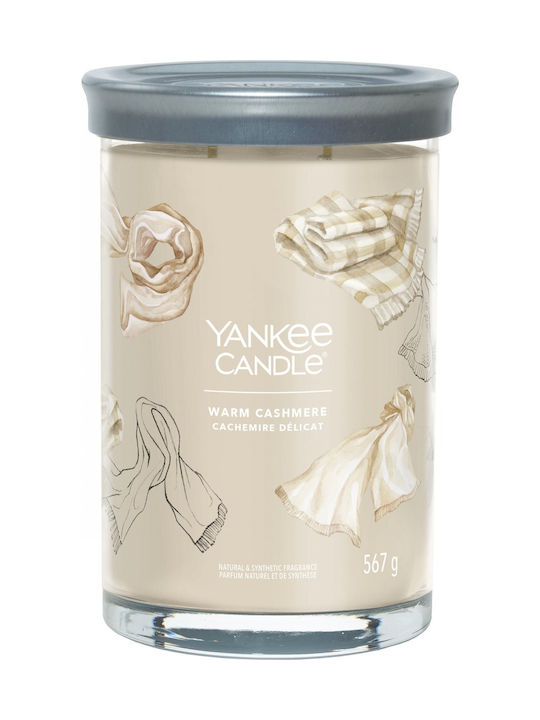 Yankee Candle Αρωματικό Κερί Signature Warm Cashmere σε Βάζο με Άρωμα Warm Cashmere Λευκό 567gr 1724370