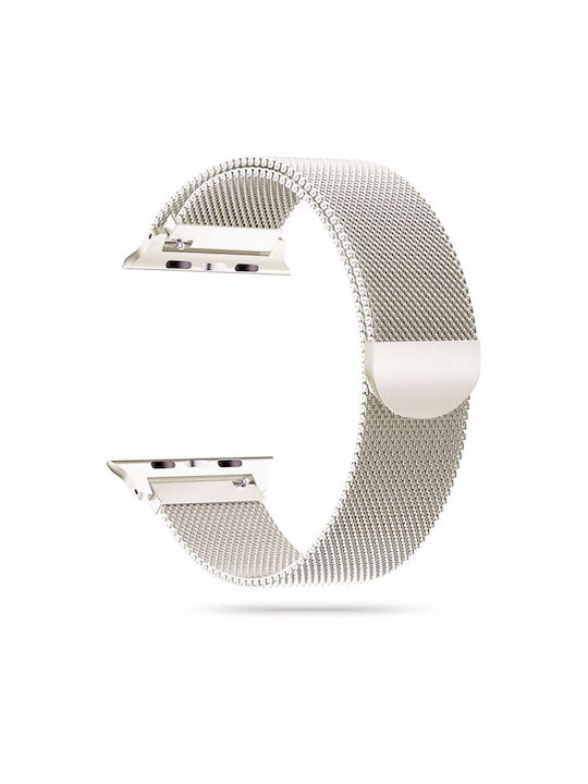 Tech-Protect Milaneseband Λουράκι Ανοξείδωτο Ατσάλι Starlight (Apple Watch (42/44/45/49mm))